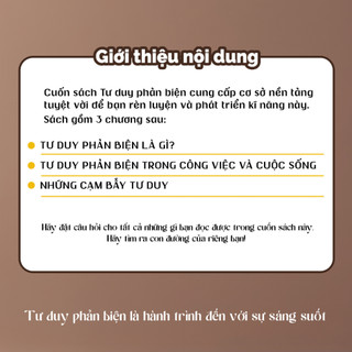 Sách - Tư Duy Phản Biện - Tránh Cạm Bẫy Thao Túng, Giải Quyết Vấn Đề Tối Ưu