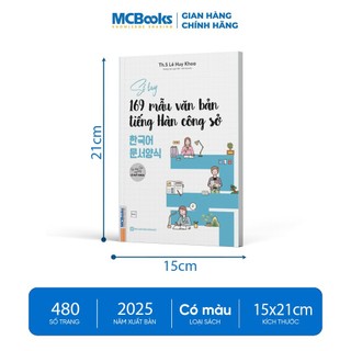 Sách - Sổ tay 169 mẫu văn bản tiếng Hàn công sở - Học tiếng Hàn cùng thầy Lê Huy Khoa
