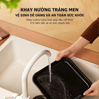 Lò nướng nồi chiên không dầu Xabazy dung tích 12l công suất 1400W, chuyên chiên nướng. làm bánh·