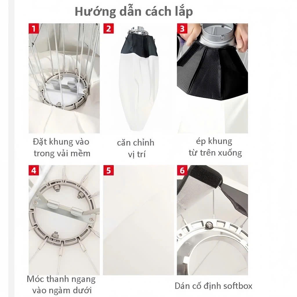 Chụp Softbox Cầu, Softbox Tổ Ong Tản Sáng Cho Đèn Studio, Đèn Trợ Sáng Ngàm Bowen