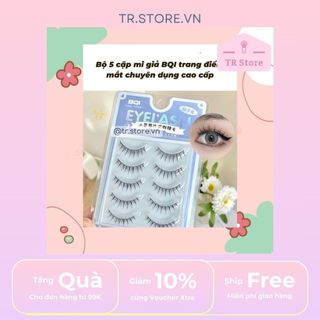 Bộ 5 cặp mi giả BQI trang điểm mắt chuyên dụng cao cấp