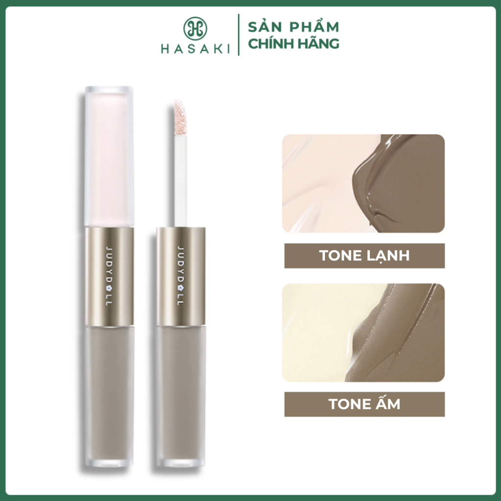 Kem Tạo Khối & Bắt Sáng 2 Đầu Judydoll Liquid Highlighter & Contour Duo 4.8g .#02 Tông Ấm