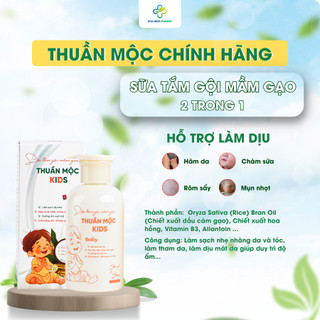 Sữa tắm Thuần Mộc Kids cho bé giảm rôm sẩy, mẩn ngứa, chàm