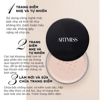 [ARTMISS] Phấn Phủ Bột ARTMISS Transparent Matte Powder Trang Điểm Kiểm Soát dầu 24h 30G Makeup Chuyên Nghiệp