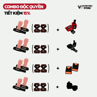 Combo Quấn Cổ Tay & Straps Gym VALHALLA – Phụ Kiện Tập Gym Hỗ Trợ Deadlift, Cử Tạ, Powerlifting, Tăng Sức Nắm & Giữ Tạ