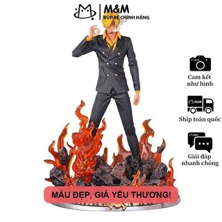Tượng Sanji Hắc Cước One Piece GK Phát Sáng - Hiệu Ứng Lửa - Mẫu Dream 38cm - Quà Tặng Sưu Tầm