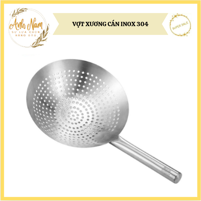 Vợt Xương Cán Inox 304 Lổ To Bề Mặt Inox Dày Chắc Chắn | Shopee Việt Nam