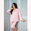 Bộ đồ pijama lụa dài, áo có vạch ti tiện lợi dành cho mẹ bầu và sau sinh - B700 B2MUM