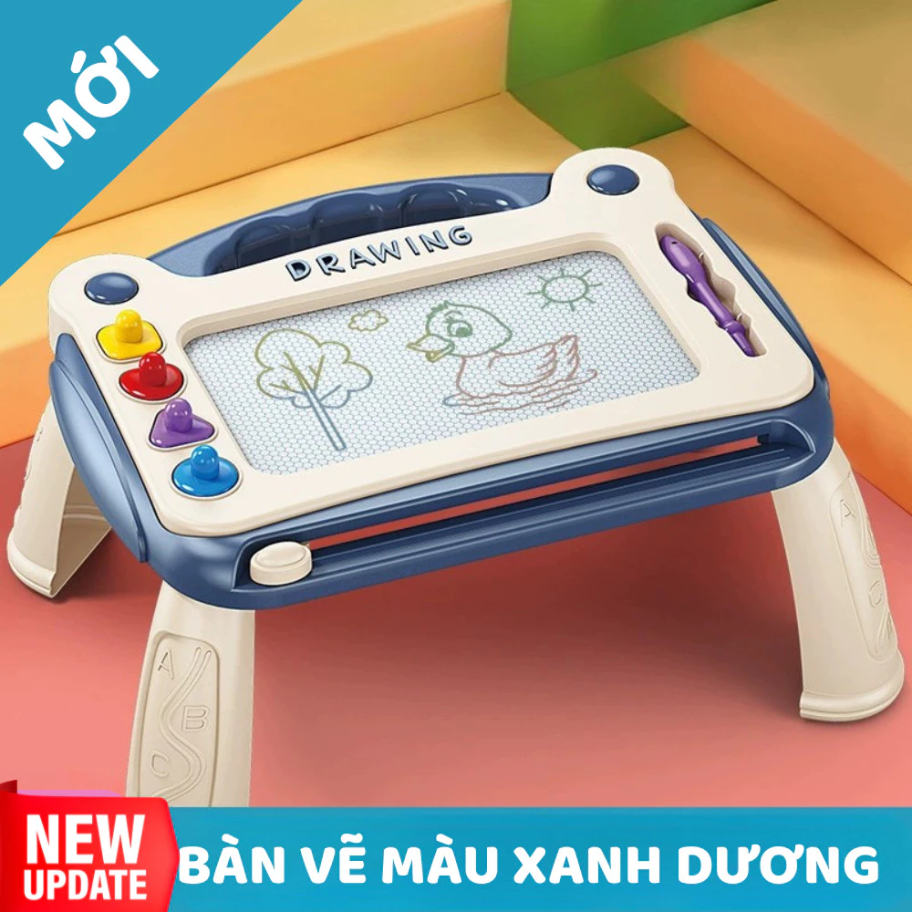 Bảng Viết Thông Minh có chân Kèm Bút Màu Cho Bé Học Tập Bảng Vẽ 2 Mặt Từ Tính Nam Châm Dễ Xóa