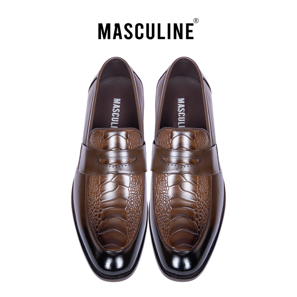 Giày công sở nam da bò MASCULINE MCS509 - Giày lười thiết kế dáng công sở sang trọng, lịch lãm