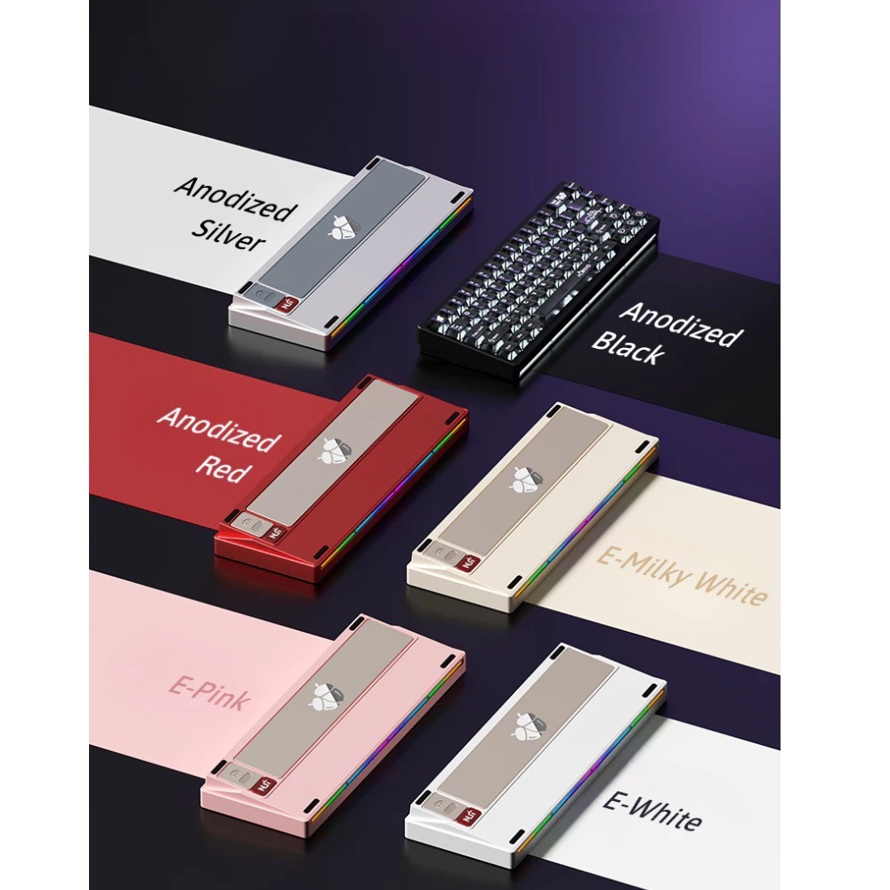 Case bàn phím cơ khung nhôm WEIKAV NUT65 - PCB 1.6mm - 3 mode - Gasket Mount - LED RGB - Có APP - Hotswap | BigBuy360 - bigbuy360.vn