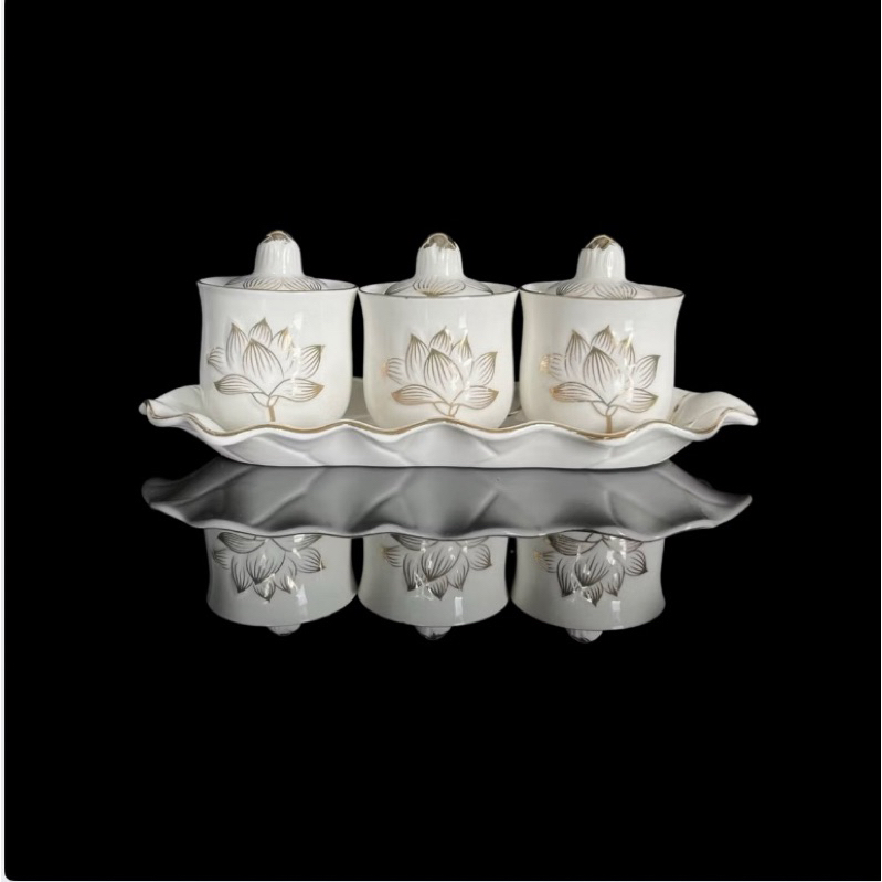 Bộ chung cúng nước Bạch Ngọc 1 ly 3 ly 5 ly.