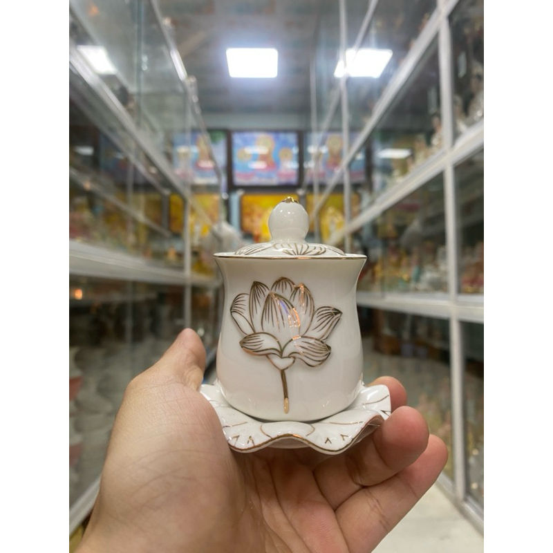 Bộ chung cúng nước Bạch Ngọc 1 ly 3 ly 5 ly.