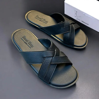 Dép Quai Chéo Đế Đúc Cao Cấp, Phong Cách Nam Tính, Trẻ Trung, Năng Động Phù Hợp Với Mọi Outfit [ Xịn 2 , [ B]