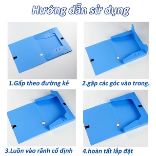 Hộp đựng tài liệu - Hồ Sơ Các Cỡ - Chất Liệu bền Đẹp,Dễ dàng Sắp Xếp - Tiện Lợi Dùng Trong Văn Phòng