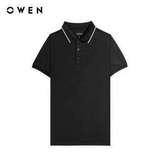 OWEN - Áo Polo ngắn tay Body fit APV258037 màu đen chất liệu Poly Spandex