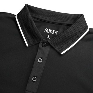 OWEN - Áo Polo ngắn tay Body fit APV258037 màu đen chất liệu Poly Spandex