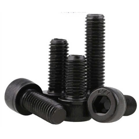 Ốc lục giác Bulong đầu trụ 12.9 cấp độ sức mạnh chịu lực thép đen M3 M4 M5 M6 M8 M10