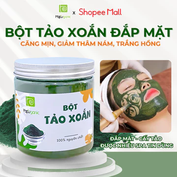 Bột Tảo Xoắn Cấy Tảo Đắp Mặt Spirulina Mặt Nạ Sáng Da Giảm Thâm Nám Giảm Mụn Hapuganic 300g