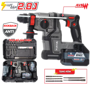 Máy Khoan Đục 2,8J Chống Giật, Giảm Rung AVS Workfix WF-RH2203PRO, Giảm Lực Cổ Tay