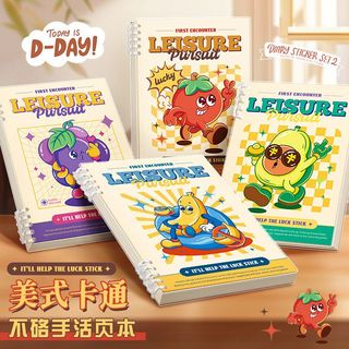 Sổ vở còng bìa lót hoạ tiết Thế giới trái cây cảm xúc LEISURE + Ruột Giấy BONZAI