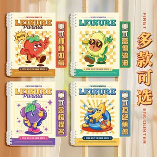 Sổ vở còng bìa lót hoạ tiết Thế giới trái cây cảm xúc LEISURE + Ruột Giấy BONZAI