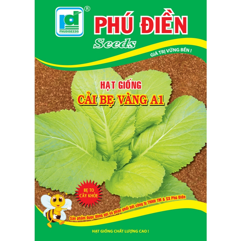 Hạt giống Cải Bẹ Vàng A1 20g – Hạt giống rau ăn lá kháng bệnh, trồng quanh năm