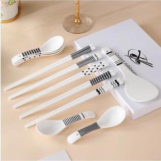 [ComBo] 5 Đôi Đũa Sứ Cao Cấp Cực Hot Họa Tiết BaSic