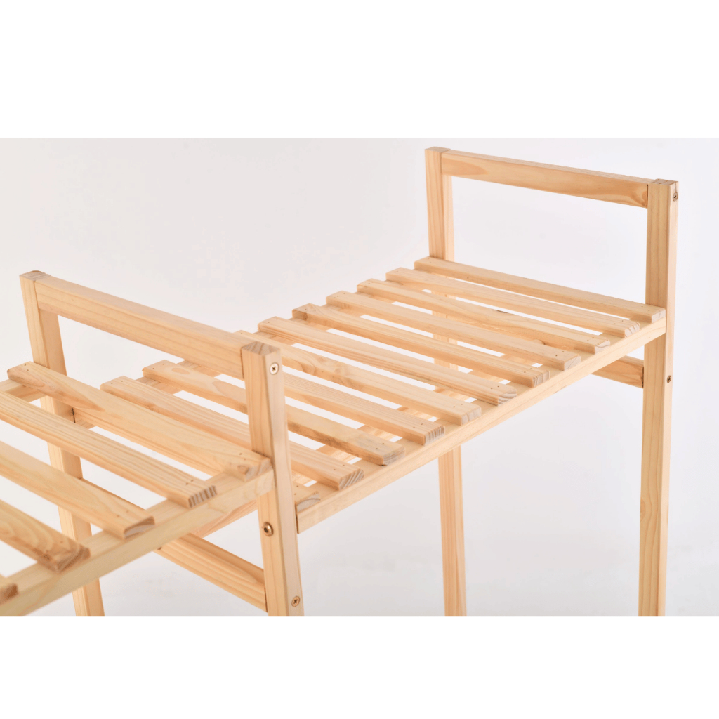 Tủ Treo Quần Áo Giá Treo 3 Ngăn Gỗ Thông Tự Nhiên, Kệ Gỗ Vuông Treo Đồ Chắc Chắn Chịu Lực Tốt