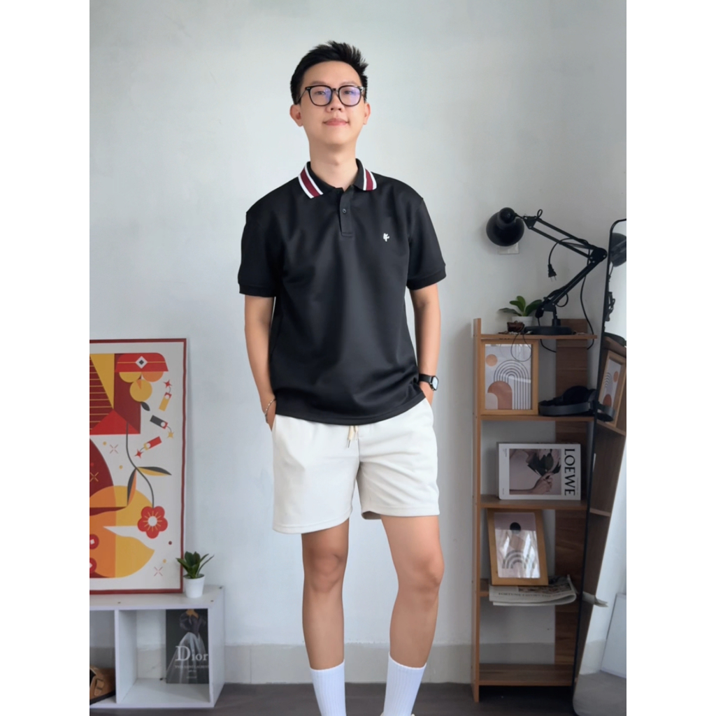 Áo Polo RT CLASSY Phối Cổ R9 Basic Nam/Nữ Trẻ Trung Vải Cotton Pique Chống Nhăn