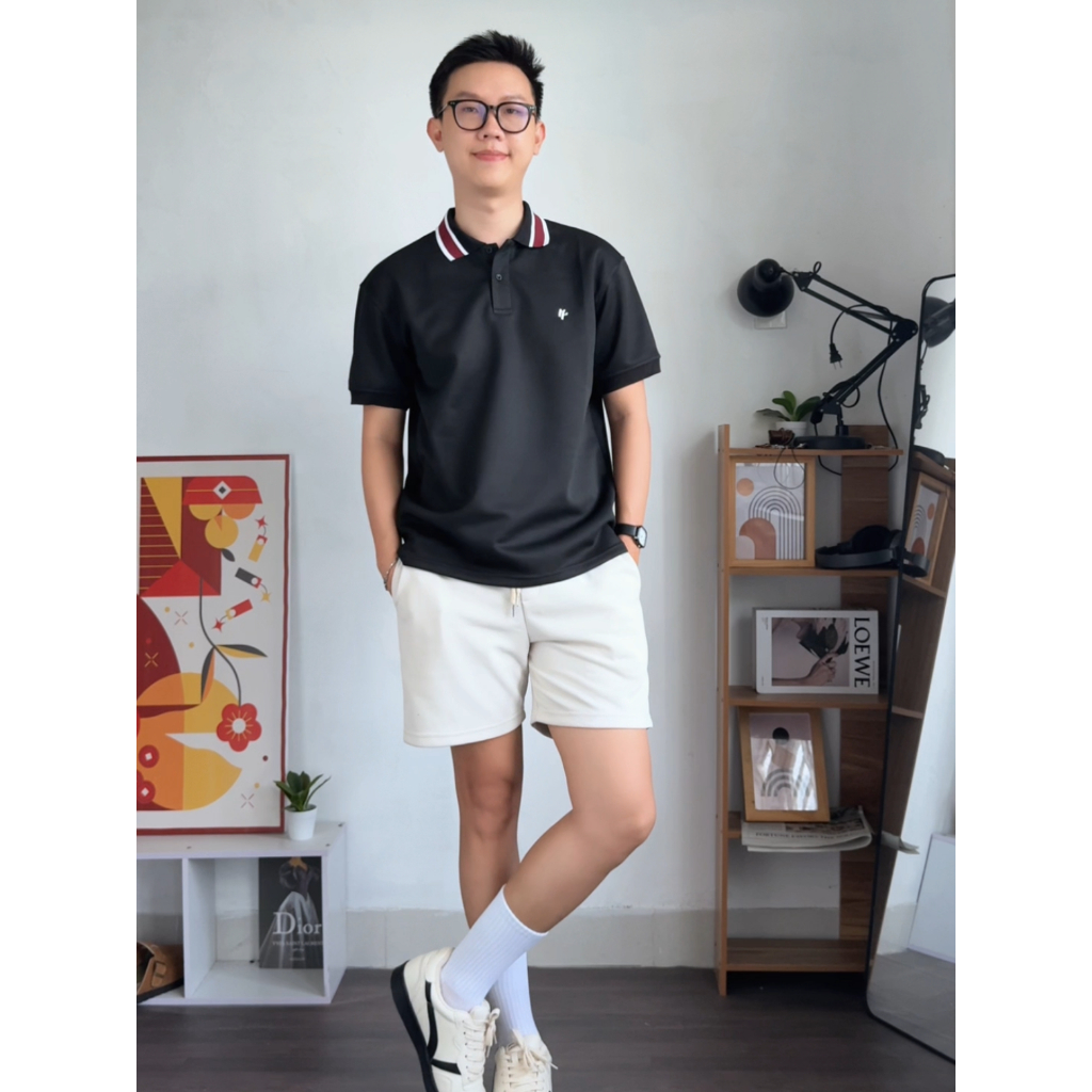 Áo Polo RT CLASSY Phối Cổ R9 Basic Nam/Nữ Trẻ Trung Vải Cotton Pique Chống Nhăn
