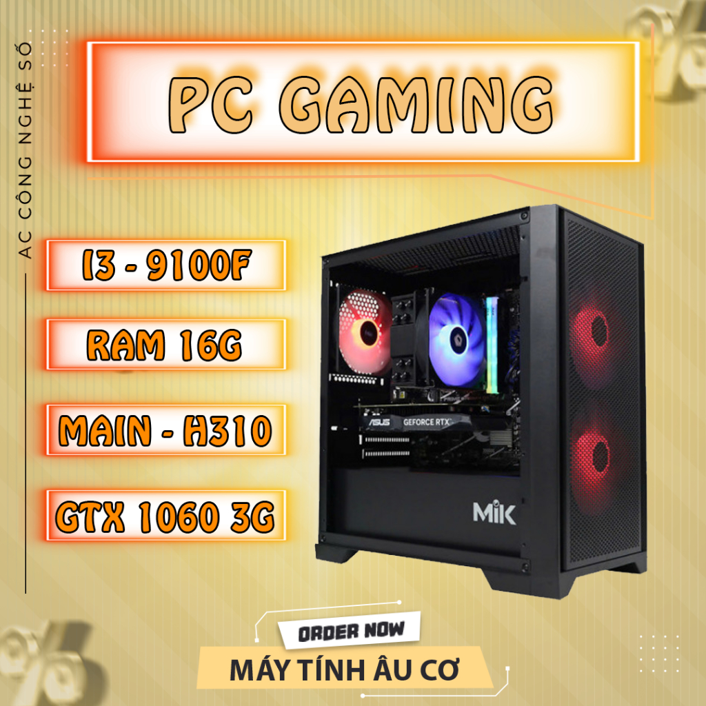 デスクトップPC 【i3 9100F】【GTX1650】【DDR4 16GB】 PC Gaming i3 9100f / ram 16G / SSD 256G / GTX 1650 4G, Case Gaming