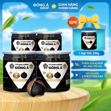 [Chính hãng] Tỏi đen cô đơn - Tỏi Kim Cương Đông Á hộp 200g - Hỗ trợ đề kháng, tiêu hóa, tim mạch