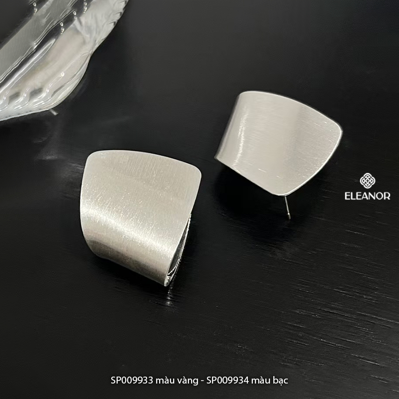 Bông tai nữ chuôi bạc 925 Eleanor Accessories bản to basic phụ kiện trang sức khuyên tai 9933