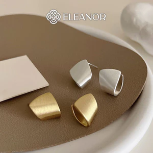 Bông tai nữ chuôi bạc 925 Eleanor Accessories bản to basic phụ kiện trang sức khuyên tai 9933