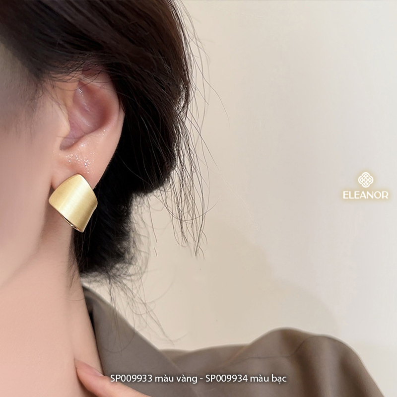 Bông tai nữ chuôi bạc 925 Eleanor Accessories bản to basic phụ kiện trang sức khuyên tai 9933