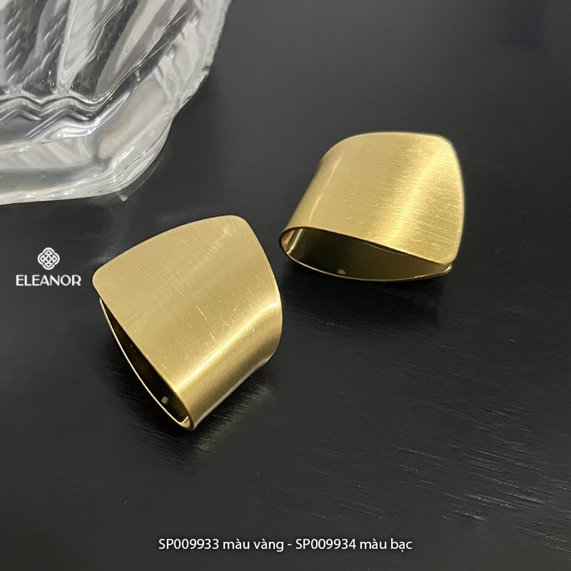 Bông tai nữ chuôi bạc 925 Eleanor Accessories bản to basic phụ kiện trang sức khuyên tai 9933