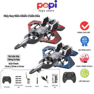 Máy Bay Điều Khiển Từ Xa 4 Cánh Kiểu Phản Lực, Bay Xa 120m, Chất Liệu EPP Siêu Bền, Đồ Chơi Cho Bé