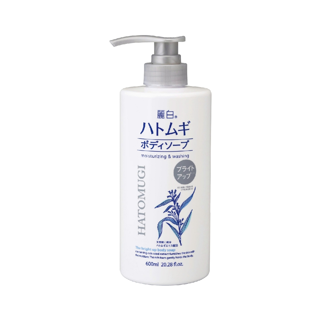 Sữa Tắm Cấp Ẩm Và Dưỡng Da Trắng Sáng Reihaku Hatomugi Bright Up Body Soap 600mL