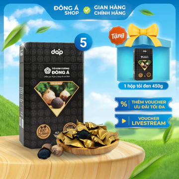 [Combo] Tỏi đen cô đơn bóc vỏ - Tỏi Kim Cương Đông Á - Combo 5 hộp 450g tặng 1 hộp cùng loại
