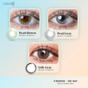 Kính áp tròng khoá ẩm 10H 3 tháng màu Pearl Brown, Pearl Gray, Selly Gray (Lens cận Outlet) -