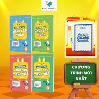Sách - Tham khảo lớp 5 - Combo Bài Tập Bổ Trợ Nâng Cao Toán và Tiếng Việt Lớp 5 (Tập 1 + tập 2) - TKBooks