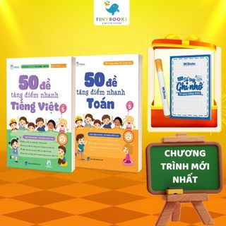 Sách - Tham khảo lớp 5 - Combo 50 đề tăng điểm nhanh Toán - Tiếng Việt lớp 5 - Phân loại lẻ/combo