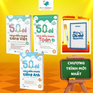 Sách - Tham khảo Lớp 1- Combo 3 Cuốn 50 Đề Tăng Điểm Nhanh Toán, Tiếng Việt, Tiếng Anh Lớp 1 - Theo chương trình SGK mới