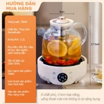 Ấm Đun Nước Điện Đa Năng 1.2L, Ấm Đun Pha Trà Thủy Tinh Giữ Nhiệt 8 Giờ, 5 Chức Năng, Quà Năm Mới — ảnh 2