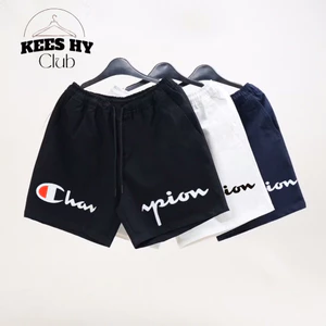 Quần Short Champion Sport Hoạ Tiết In Sắc Nét Form Rộng Trên Gối Chuẩn Hàng Đẹp