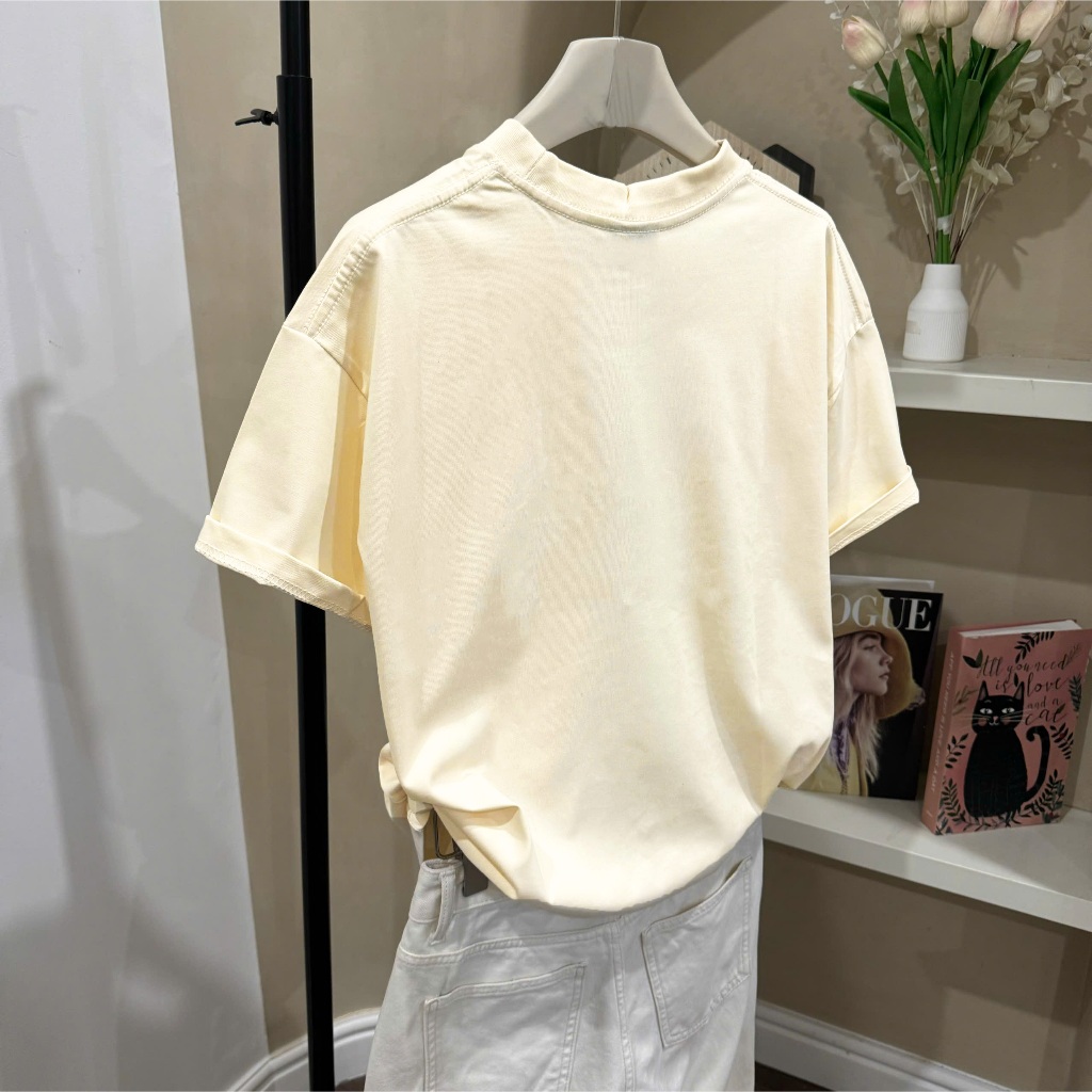 Áo Thun Mirage Phối Quả Chanh Local Brand Chất 100% Cotton Mềm Mịn Thoáng Mát.
