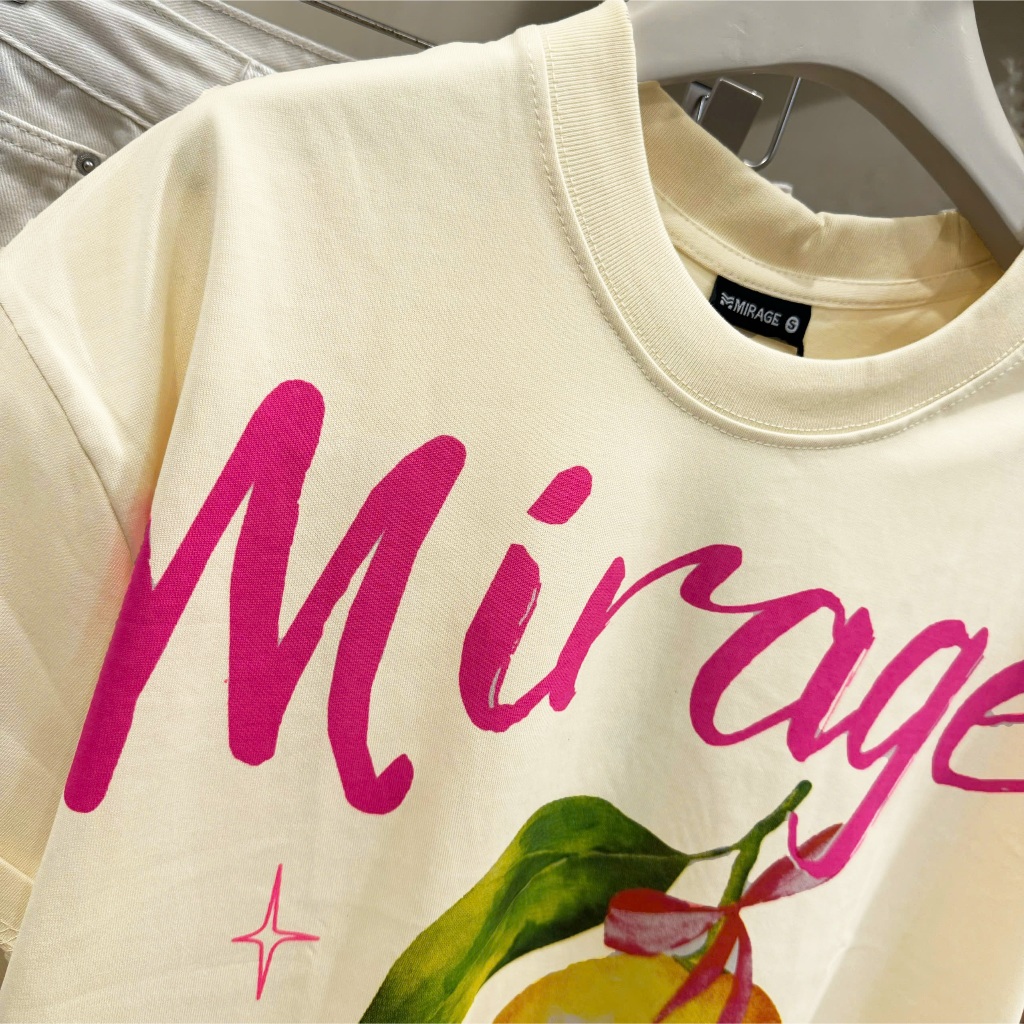 Áo Thun Mirage Phối Quả Chanh Local Brand Chất 100% Cotton Mềm Mịn Thoáng Mát.