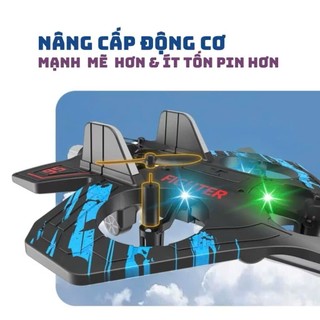 Máy Bay Đồ Chơi Điều Khiển Từ Xa 4 Cánh, Thiết Kế Phản Lực Siêu Ngầu, Bay Xa 120m, Chất Liệu EPP Dẻo Bền