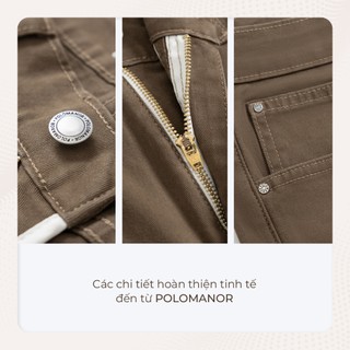 Quần ống rộng nam cao cấp KAKI STRAIGHT, BST SMART CASUAL, thoải mái, dễ phối - POLOMANOR
